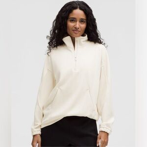 Lululemon Athletica Off-White Half-Zip Hoodie